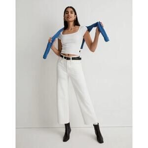 NWT Madewell The Perfect Vintage Wide-Leg Crop Jean